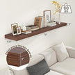 72 Inch Walnut Floating Shelf | 12 Inch Deep Floating Shelves Set of 1 | 72