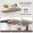 Dreamland 40 Inches Floating Shelves for Wall,9.3 Inch Deep Floating Shelves Set of 2, Large Display & Storage Shelf, Wall Shelf for Bathroom Bedroom Living Room Kitchen Office,Grey