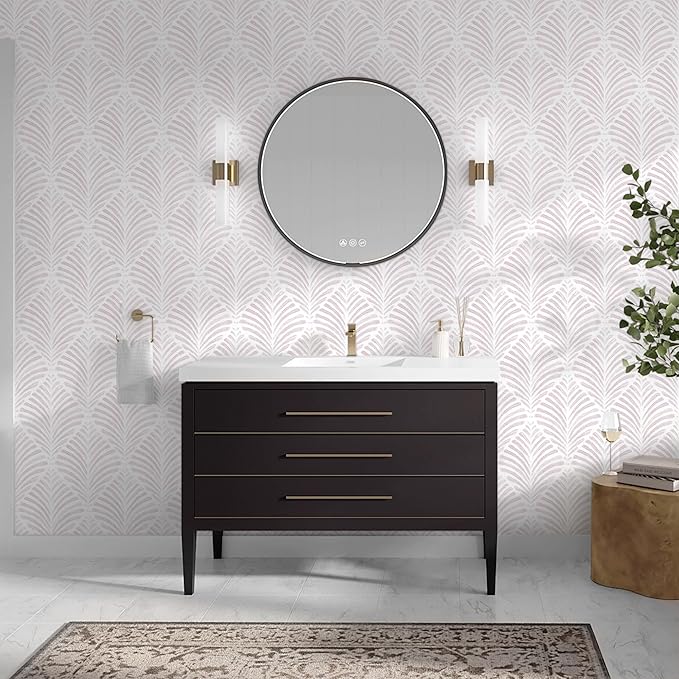 Safiyya Peel and Stick Wallpaper Boho Contact Paper Pink Geometric Modern Wall Paper Self Adhesive Removable Wallpaper for Bedroom Vinyl Rolls 17.3