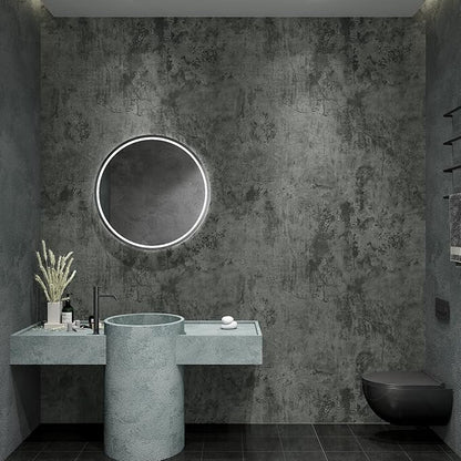 VaryPaper Large Size 32''x354'' Industrial Concrete Peel and Stick Wallpaper Modern Dark Grey Concrete Look Contact Paper Self Adhesive Cement Wall Mural for Bedroom Bathroom Kitchen Countertops Table