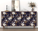 Vintage Floral Wallpaper Peel and Stick Purple White Flowers Contact Paper 17.5