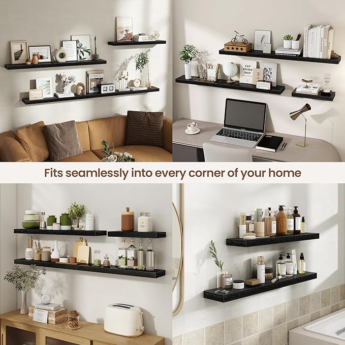24 Inch Floating Shelves for Wall 2 Pack, 24