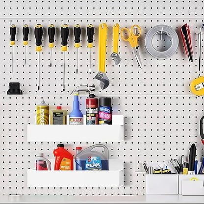 Magnetic Spice Rack Organizer for Fridge Seasoning Organizer for Kitchen storage with Screw Magnetic Shelf with Hook for Refrigerator and Oven (6pack-White)
