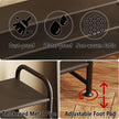 Shoe Rack 2 Tier Long Storage Organizer Wide Metal Shoe Shelf for Closet Entryway Brown
