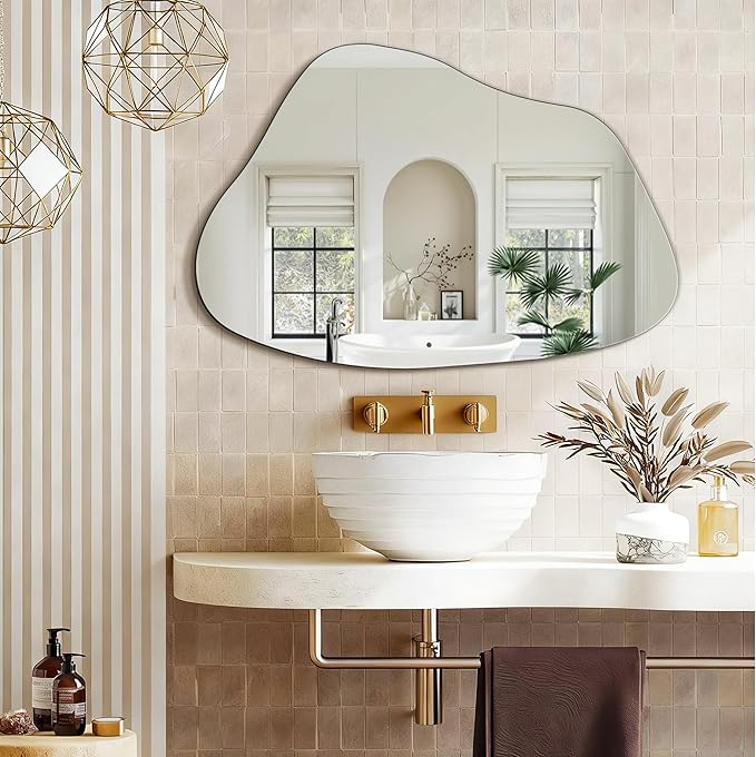 FICTOR Irregular Asymmetrical Wall Mirror, 36