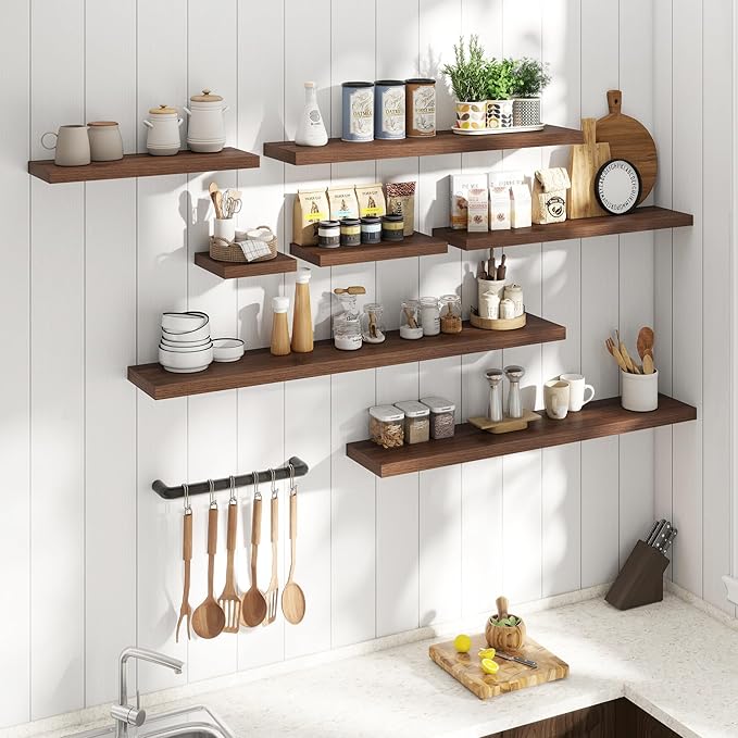 40 Inch Floating Shelves for Wall Set of 2, 8