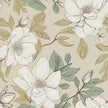 Beige Floral Wallpaper Peel and Stick, White Flowers Contact Paper, Vintage Botanical Boho Wall Paper Waterproof Self Adhesive Removable for Room Shelves Cabinet Drawer Table Decor 17.5