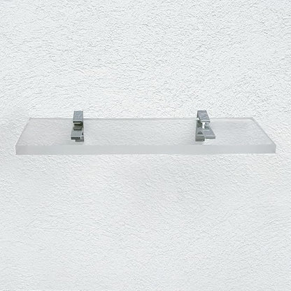 Clear Acrylic Shelves for Wall Storage, 6" W X 36" L, 3/4" Thick Wall Mounted Floating Shelves for Bedroom, Living Room, Bathroom, Kitchen -‎Easy Installation with Screws and Chrome Finish Brackets