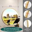 Growsun Round Gold Mirror for Bathroom, 28 inch Golden Circle Bathroom Mirror for Wall, Entryway Living Room with Metal Frame for Home Decor