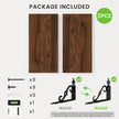 RICHFOCUS Floating Shelves for Wall Decor, 8 Inch Deep Shelves Set of 2, 16W x 8D Floating Shelves Wall Mounted with Metal Brackets, Rustic Wood Shelves for Living Room Bedroom Kitchen, Walnut