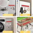 Magnetic Spice Rack Organizer for Fridge Seasoning Organizer for Kitchen storage with Screw Magnetic Shelf with Hook for Refrigerator and Oven (4pack1hook-Red)