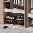 2 Tier (Thick) Bamboo Shoe Rack for Closet Free Standing Wood Shoe Shelf for Entryway Small Space Stackable 27