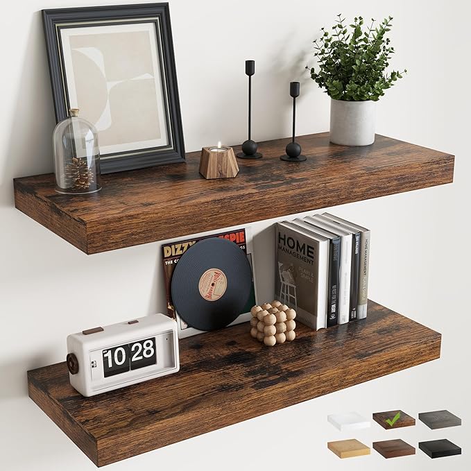 36 Inch Floating Shelves for Wall 2 Pack, 12