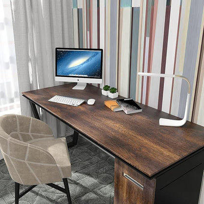 Decotalk Wood Contact Paper Wood Grain Contact Paper for Cabinets Wood Wallpaper Peel and Stick Brown Wood Wallpaper for Walls Removable 17.7"x120" Self Adhesive Faux Wood Vinyl Wrap Roll
