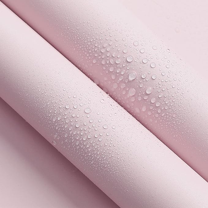 HeloHo Solid Light Pink Wallpaper 394"X15.7" Matte Textured Contact Wallpaper Peel and Stick Modern Self Adhesive Removable Wallpaper Waterproof Paper for Living Room Bedroom Decor