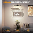 15.7'' Picture Lights for Wall with Motion Sensor, 9000mAh Rechargeable Battery Operated Poster Lights for Paintings, Portraits, Wall Decor, Black(2pcs)