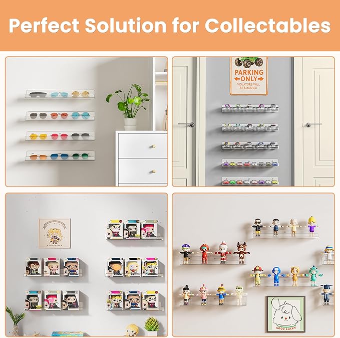 upsimples Acrylic Shelves for Bathroom Storage, 15