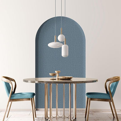 WADILE Grasscloth Peel and Stick Wallpaper 15.7in x 78.7in, Textured Contact Paper for Cabinets, Faux Linen Wall Paper Pull and Stick, Fabric Vinyl Wallpaper Self Adhesive Navy Blue