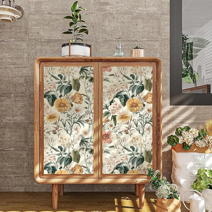 Livebor Vintage Floral Peel and Stick Wallpaper Floral Contact Paper 16.9