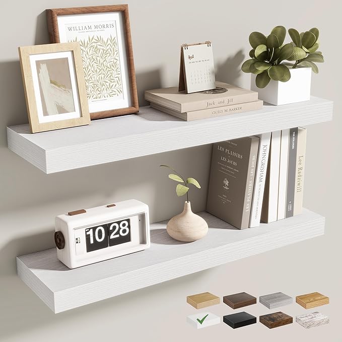 24 Inch Floating Shelves for Wall 2 Pack, 24