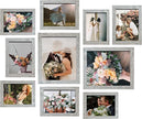 LUCKYLIFE Picture Frame Set 10-Pack, Gallery Wall Frame Collage with 8x10 5x7 4x6 Frames in Grey Finishes