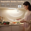 Under Cabinet Lighting Wireless, 4Pack Motion Sensor Light Indoor with 3 Color Temps, Dimmable Closet Lights Battery Operated, LED Magnetic Light, Rechargeable Under Counter Lights for Kitchen Stairs