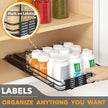 SpaceAid Pull Out Spice Rack Organizer for Cabinet, Heavy Duty Slide Out Seasoning Kitchen Organizer, Cabinet Organizer, with Labels and Chalk Marker, 8.5