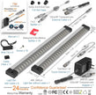 EBD Under Cabinet Lighting Touch Under Cabinet Lights Built-in 45cm Adjustable Cable, Splitter & 3 External Cable, 9 Panel 6500K Coolwhite 3150Lm Kitchen Under Counter Lights
