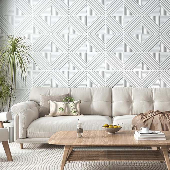 Art3d 33-Pack 3D Wall Panels for Interior Wall Decor, Textured Accent Walls Paneling for Living Room, Bedroom, TV Background, 12