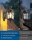 DEWENWILS Outdoor Wall Light Fixtures, Black Roman 17.7