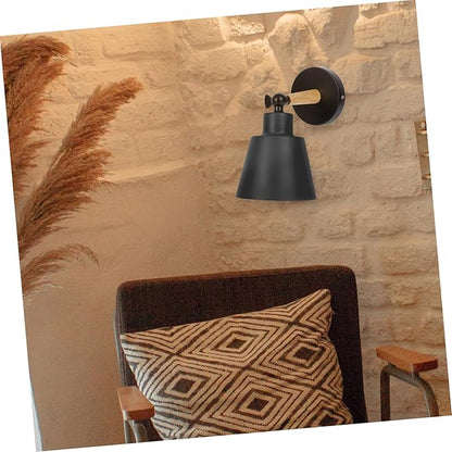 Nordic Modern Wall Light Decor Elegant Black Wood Bedroom Sconce Simple Chic Hanging Lamp for Corridor Balcony and Living Room Minimalist Nordic Style Lighting