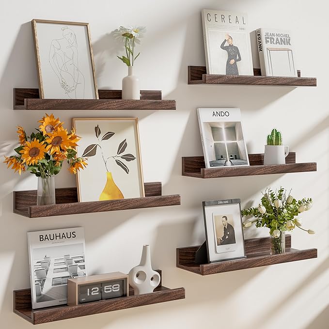 Heimlove Floating Shelves Set of 6, 16
