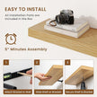 fuqing Floating Shelves for Wall, Wall Mounted Wood Floating Shelf with Invisible Brackets for Living Room, Bathroom, Bedroom, Kitchen Storage and Decor, 55 Inch Set of 2, Oak