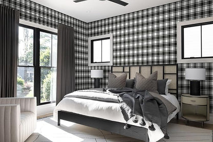Guvana 17.7"x197" Black and White Peel and Stick Wallpaper Trellis Removable Contact Paper Modren Self-Adhesive Waterproof Wallpaper for Wall Paper Bedroom Shelves Drawer Liner Decorative