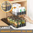 SpaceAid Pull Out Spice Rack Organizer for Cabinet, Heavy Duty Slide Out Seasoning Kitchen Organizer, Cabinet Organizer, with Labels and Chalk Marker, 6.5