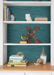 NuWallpaper Steel Blue Grassweave Peel & Stick Wallpaper, NU2874