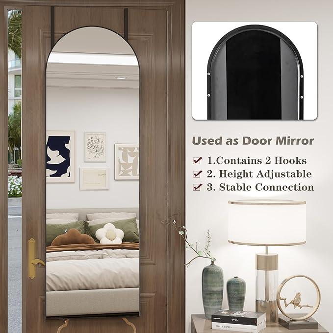 Door Mirror, Arched Full Length Mirror Over The Door, 16
