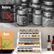 Spice Rack Organizer for Countertop , 3-Tier Spice Storage Holder with Magnetic Connetion for Kitchen , Durable Syrup Rack with Fall Protection ,Versatile Display Rack for Wine Bottles,Cosmetics.