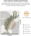 HesenDot Unframed Boho Sage Green Canvas Prints,12x16in Botanical Line Wall Art,Set of 3 Abstract Geometric Posters Decor,Minimalist Modern Green Artwork for Living Room Bedroom Bathroom Office Home