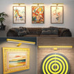 16inch Battery Operated Picture Light for Painting Artwork Led Accent Display Light Painting Light with Remote,Rechargeable Picture Lght for Art Portrait Frame Dartborad Gallery Full Metal