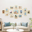Vittanly 15 Pack Picture Frames Collage Wall Decor for Mounting or Tabletop Display, Gallery Frame Set for Family, Multi Sizes Including 3pcs 8x10, 6pcs 5x7, 6pcs 4x6, Gold