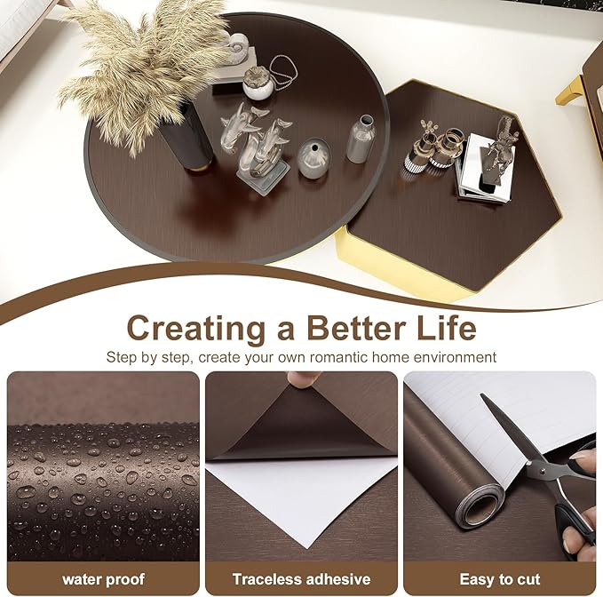 Stainless Steel Peel and Stick Wallpaper 15.7