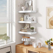 Fun Memories Wood Floating Shelves 16 Inch, 10 Inch Deep Shelves Wall Mount, Wall Shelves with Invisible Bracket, 16
