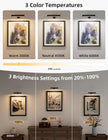 VOLISUN Picture Lights for Wall, Rechargeable Picture Light Battery Operated, 3 Color Temperatures Cordless Picture Light with Remote, Art Lighting for Paintings, Gallery, Portrait, 2 Pack (Black)