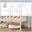 Hoctieon 5 Tier Shoe Rack for Closet, Durable Mesh Style Shoe Rack, Entryway Shoe Shelf, Shoe Storage Organizer for Hallway, Bedroom, Living Room, Wardrobe, White