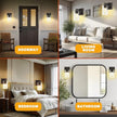 Wall Sconces Set of Two, Oil Rubbed Bronze Wall Scone with Switch, Bedside Wall Lamps, Sconces Decor Set, Bedroom Sconces, Modern Bathroom Light Fixtures with Clear Glass Shade