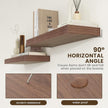 Deep Floating Shelves | 36 Inch Walnut Floating Shelves Set of 2 | 12 Inch Deep Rustic Wood Shelves for Wall | 36
