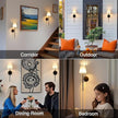 10000mAh Battery Operated Wall Sconces Set of One, Black Rechargeable Wall Lights with Remote & Touch Control,Dimmable 3 Color Temperature Wall Decor for Bedroom Living Room Hallway