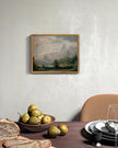 SHENIFY Vintage Landscape Framed Canvas Wall Art Retro Village Prints Modern Bathroom Kitchen Office Decor - 8x10in Natural Framed