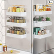 Magnetic Spice Rack for Refrigerator, Kitchen Organizer and Storage Shelf, White (6 Pack)…